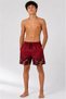 Children's Premium Swim Shorts with Zipper Pockets and Mesh Lining - Burgundy