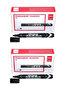 Permanent Marker U101-20, 1.5-5mm Chisel Pack of 2 (24pcs Black)