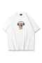 Unisex Oversized T-Shirt "The Song Cat" Loose Fit Oversized White T-Shirt
