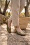 Women's Ballerina Flats with Square Toe, Open Back, Slingback Buckle Detail, Casual Ballerina Shoes - 2