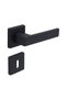 Çebi̇ Door Handle Luxury Zera Square Badge Matte Black Modern Room Door Handle