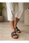 Men's Double Buckle Smoked Comfortable Sole Daily Slippers - 3