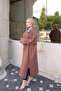 Tan Bat Sleeve Muslin Long Tunic - 2