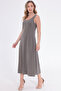 Sleeveless Skirt Bell Model Pique Modal Dress - 4