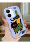 Vivo Y36 4g Compatible Case Camera Protector Blue Silicone Couple Phone Case Cat Pattern