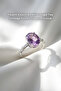 Faceted Cut Amethyst Natural Stone Vintage Inspired Design Ring