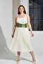 Plus Size Khaki Women's Belt Corset Style Three Buckle Wide Leather - 6