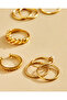 Women Gold Embellished Ring Set (Pack Of 11) - 3