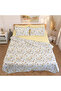 Double Daisy Patterned Multi-Purpose Bedspread Set (Pique Set) with 4 Pillowcases & Elastic Sheets - 2