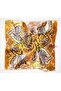 Twill Silk Scarf Art Pattern Orange 90X90 - 5