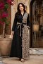 - Safari Panel Maxi Dress – Black & Leopard Print