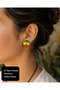 Handmade Wooden Peace Symbol Rasta Colorful Round Earrings – Bohemian Women's Earrings
