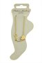 Ilkestor Heart Lock Luxury (15622) Steel Anklet-Yellow - 2