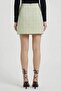 Women Textured Mini Skirt, Mint Green - 4
