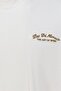 Men Crew Neck Short Sleeve Embroidered Logo T-Shirt, Off White - 5