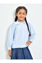 Girls Light Blue Peter Pan Collar Long Sleeve Shirt