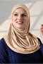 One-Piece Practical Prayer Hijab, Ready-To-Wear Hijab Shawl - Beige - 2