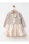 Premium Vintage Floral Patterned Girls' Set with Bow Detail - 2