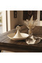 Cream Round Metal Serving Tray with Ornate Finial - 26×18 cm - 3