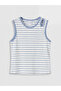 Original Oval Collar Striped Girls' Undershirt