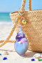 Seashell Figured Bag Charm Keychain Gold Bell Detailed Bag Charm - 2