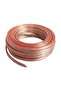 2-Conductor Speaker Wire Cable, Transparent, 10 Meter, 1.5mm