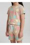 Girls Beige Pastel Flower Print Co-ord Set - 5