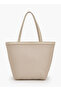 Monogram Print Tote Bag with Front Pocket - 4