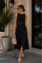 Women's Aerobin Fabric Skirt with Button Detail, Midi Length, Two-Piece Set