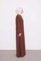 Coffee-Colored Collar Ribbon Detailed Robe - 2