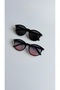 Alcor -Set of 2 Women's Sunglasses 1 Black Gradient 1 Black Uv400 Sun Protection Case and Cloth Gift - 3