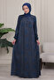 Shirt Roba Front Buttoned Embossed Patterned Dress Hijab Dress Mother's Dress Prayer Dress - 4