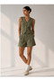 Mykonos Double Linen Premium Suit with Shorts and Vest - 4