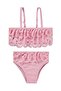 Two Layer Laser Swimwear Set for 2-12 Years - Pink