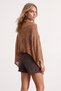 Women's Cinnamon Glitter Loose Fit Knitwear Poncho Blouse Alc-X15578 - 5