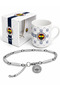 License-Protected Striped Steel Bracelet+Mug Set with Special Box - 3