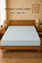 Double Elasticated Sheet 160 X 200 cm Ice Blue with Flexible Edges - 3