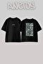 Tattoo Flash Design Back Printed Cotton Black Oversize T-Shirt
