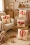 Flying Rabbit Patterned 4-Piece Children's and Baby Pillowcase Set - 2