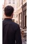 Men's long sleeve shirt with concealed button and metal detail - 2