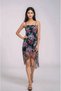Women's Strappy Asymmetrical Skirt Floral Patterned Waist Fitted Summer Stylish Design Dress - 8