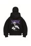 Purple stranger printed snow masked ninja unisex sweatshirt cardigan