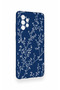 Samsung-A72 Compatible Thin Leaf Branch Patterned Silicone Case - 3