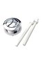 Dual Flush Toilet Button, Chrome Plated, Round Push Button Design, Easy Installation, for Bathroom Fixtures, 48mm