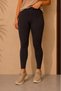 Women's Coffee Color Plus Size High Waist Flexible Lightweight Shiny Leggings - 2