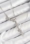316L Steel Zircon Stone Flower Model Silver Color Women's Necklace