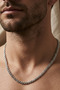 Steel Matrix Chain Necklace 5 mm Silver Color |   Anti-Tarnish, Male, 2 Years Warranty - 3