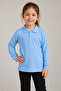 Children's Unisex Set of 2 Cotton Polo Collar Buttoned T-Shirts - Both Long and Short Sleeve School and Casual Wear Comfortable Fit Basic T-Shirt - 6