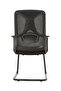 Ergonomic Office Chair with Adjustable Lumbar Support, Breathable Mesh Back, High-Density Sponge Seat, Nylon Fixed Armrests, Powder-Coated Steel Frame - 3