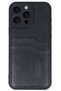Aconcept iPhone 16 Pro Max Case Sara Leather Case with Business Card Holder (112525) - Black - 2